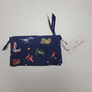 Vera Bradley Zipper Pouch Quilted Bag Clutch Makeup Holiday Animals Christmas